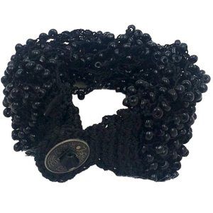 Twenty-two Layers Black Beads Stretchy Bracelet
